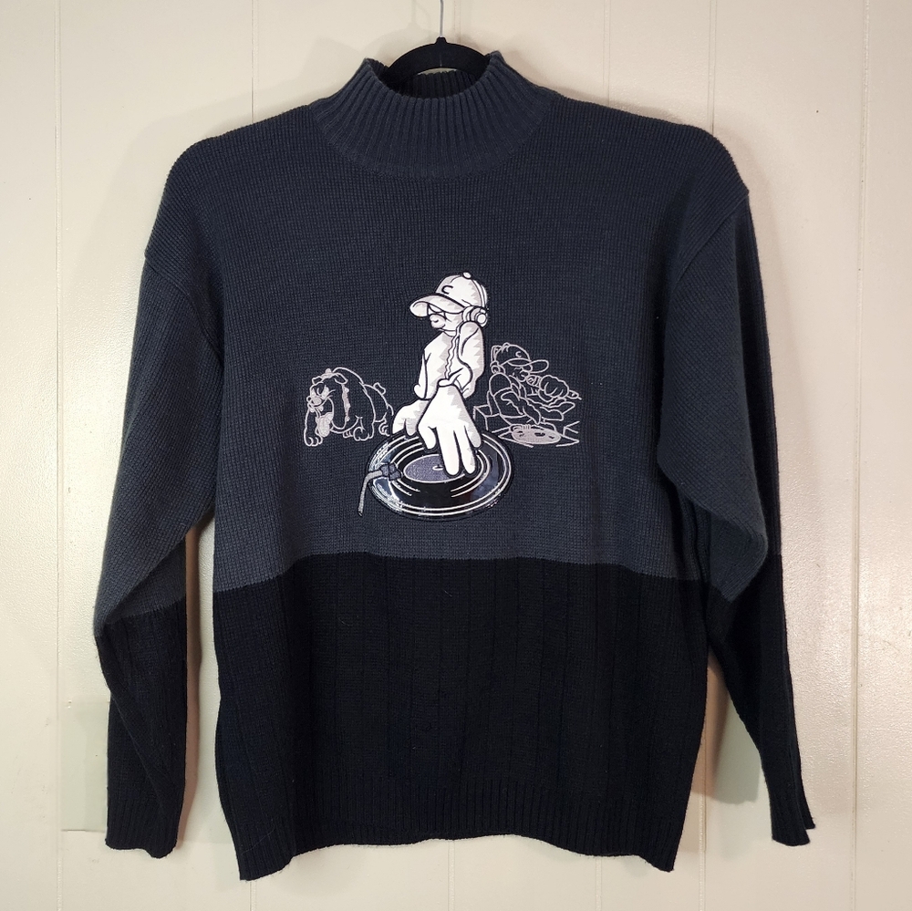 Sweater  (VTG 90s) Canopy  Clothing Mens HipHop Sweater (Size L)  Very Good Cond